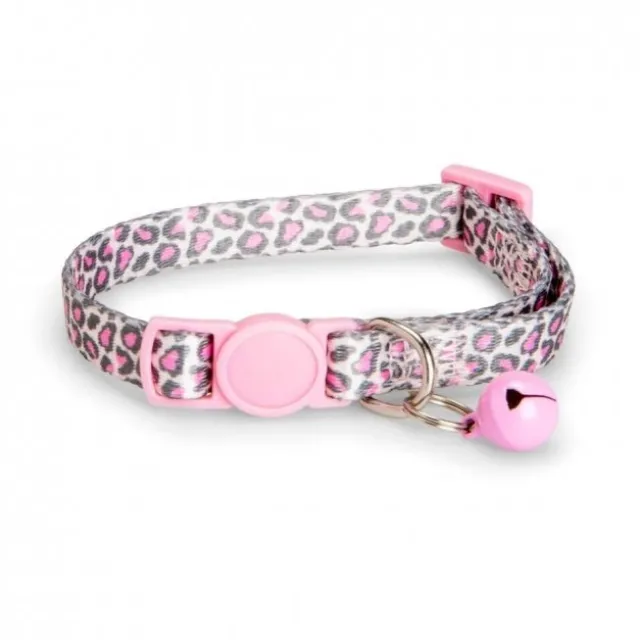 Basic Kattehalsbånd Rosa Leopard