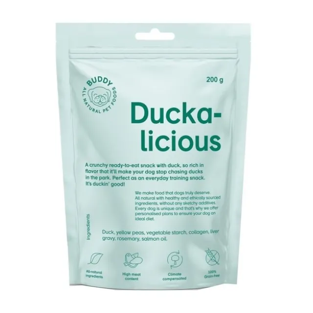 Buddy Petfoods Duckalicious godbiter til hund 200 g