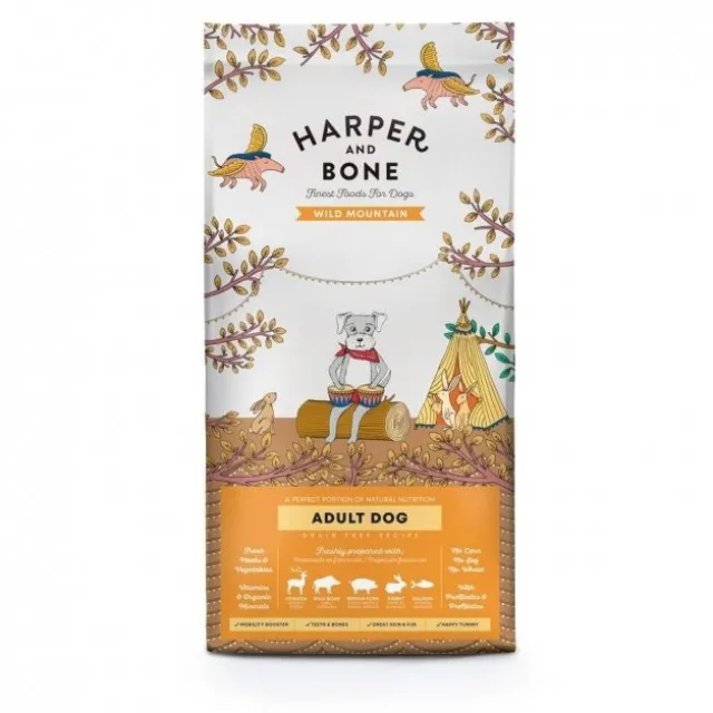 Harper and Bone Dog Adult Medium/Large Wild Mountain tørrfôr