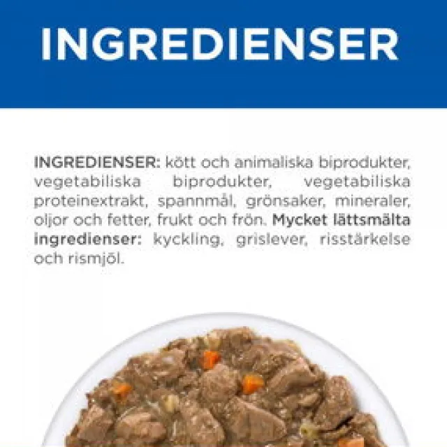Hill's Prescription Diet Feline Gastrointestinal Biome Digestive Care/Fibre Care Stew Chicken & Vegetables 82g