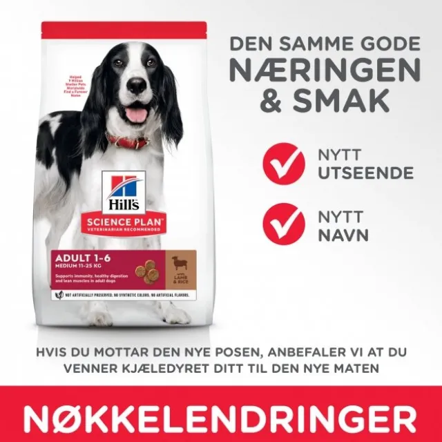 Hill's Science Plan Dog Adult Medium Lamb & Rice