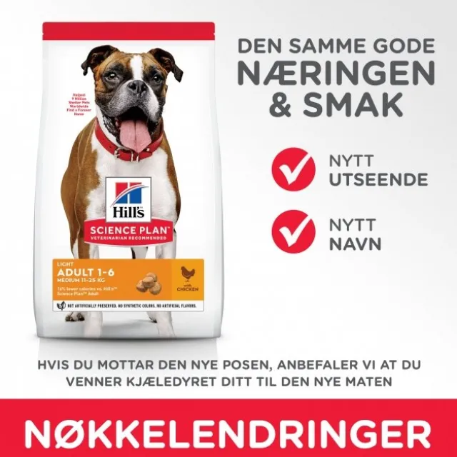 Hill's Science Plan Dog Adult Medium Light Chicken