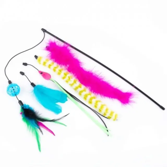 Little&Bigger PurePurr Fargerik Viftepinne med 5 leker