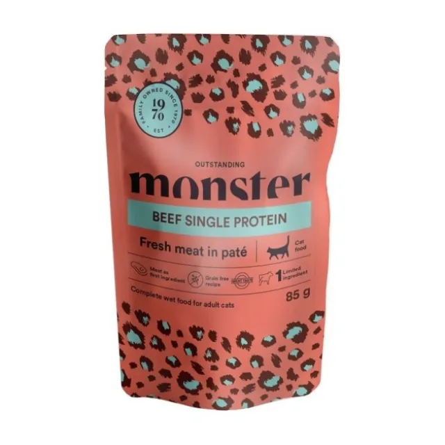 Monster Cat Adult Beef in Patè 85 g