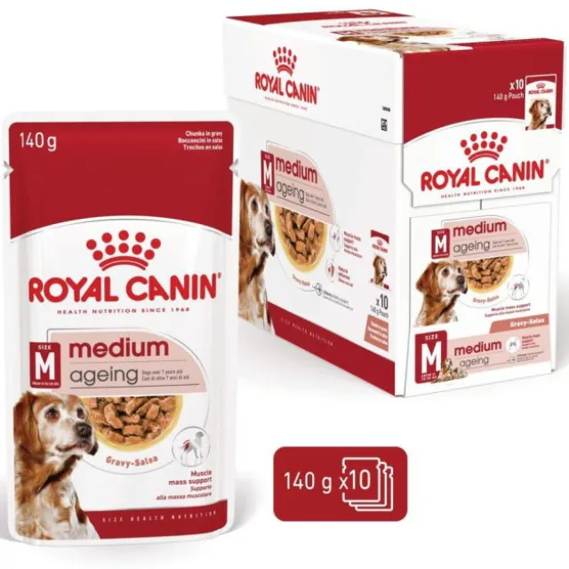Royal Canin Medium Ageing Gravy våtfôr til hund 10x140 g