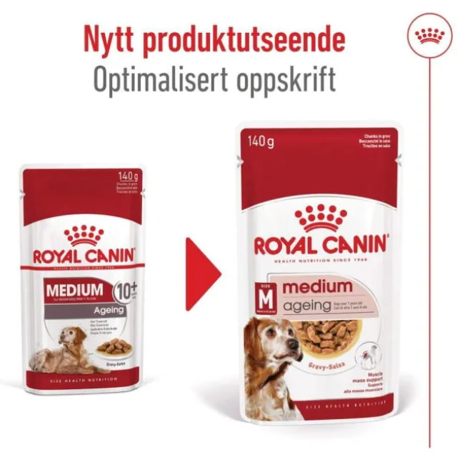Royal Canin Medium Ageing Gravy våtfôr til hund 10x140 g