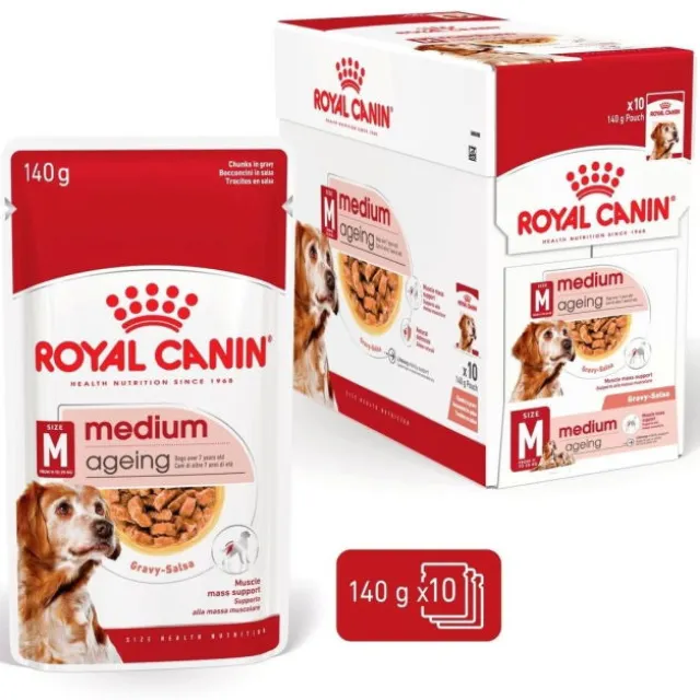 Royal Canin Medium Ageing Gravy våtfôr til hund 10x140 g